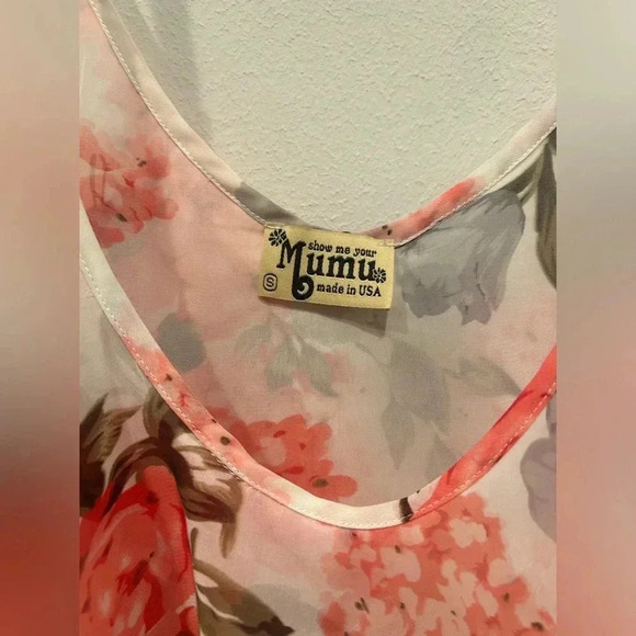 SHOW ME YOUR MUMU Jodi Rae Ruffle Tank Blossom Blush / Size Small / - Picture 5 of 7